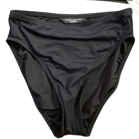 CARMEN MARC VALVO High Waist Bikini Bottoms Swimwear Smooth Shaping Liner Small - Picture 5 of 8